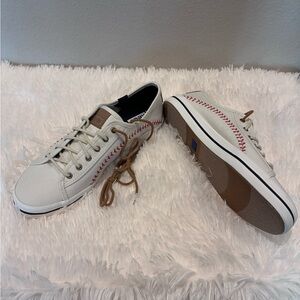 Keds White and Red Athletic Shoes